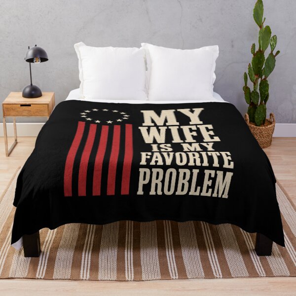 Item preview, My Wife Is My Favorite Problem (On Back) T-Shirt | Funny Husband Marriage Humor Graphic Gift designed and sold by Trendably.