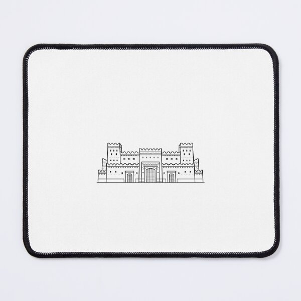 Item preview, At-Turaif District | Diriyah Saudi Arabia | Black and White Vector designed and sold by DesertInkArt.