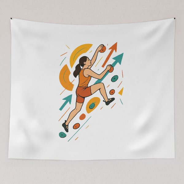 Item preview, Bouldering Women Motivation - Abstract Art designed and sold by Pineapple-Tree.