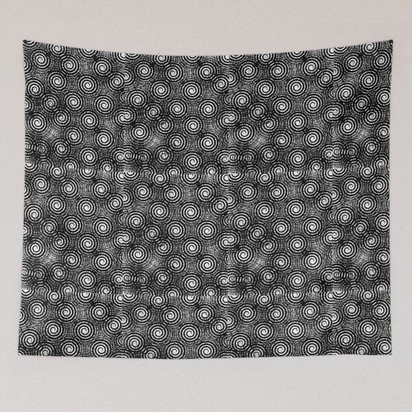 Item preview, Monochrome Abstract Spiral Swirls Pattern designed and sold by NikBrin Prevail .