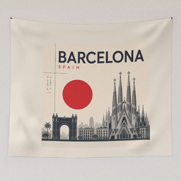 Item preview, Barcelona swiss style poster designed and sold by CMYKStudio.