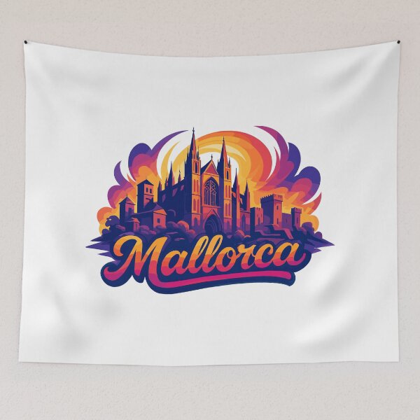 Item preview, Mallorca Skyline – Epic Colorful Silhouette designed and sold by Pineapple-Tree.
