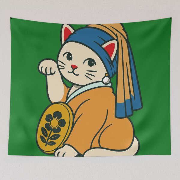 Item preview, The Kitten with a Purrl Earring – Kawaii Maneki Neko designed and sold by redwane.