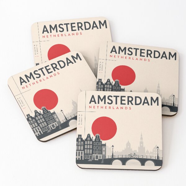 Item preview, Amsterdam swiss style poster designed and sold by CMYKStudio.