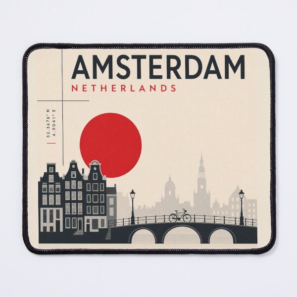 Item preview, Amsterdam swiss style poster designed and sold by CMYKStudio.