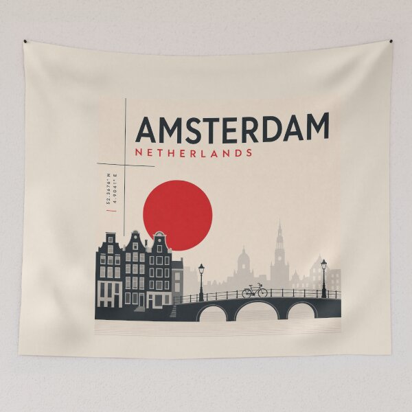 Item preview, Amsterdam swiss style poster designed and sold by CMYKStudio.