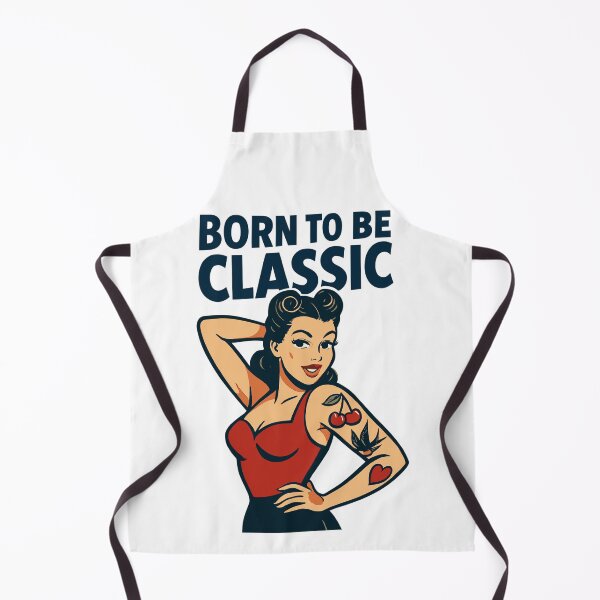 Item preview, Pin Up Girl Born To Be Classic Retro T-Shirt designed and sold by Pineapple-Tree.