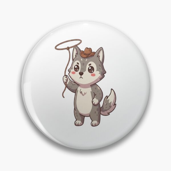 Item preview, Cute Cowboy Wolf With Lasso designed and sold by Ella_Sketch.
