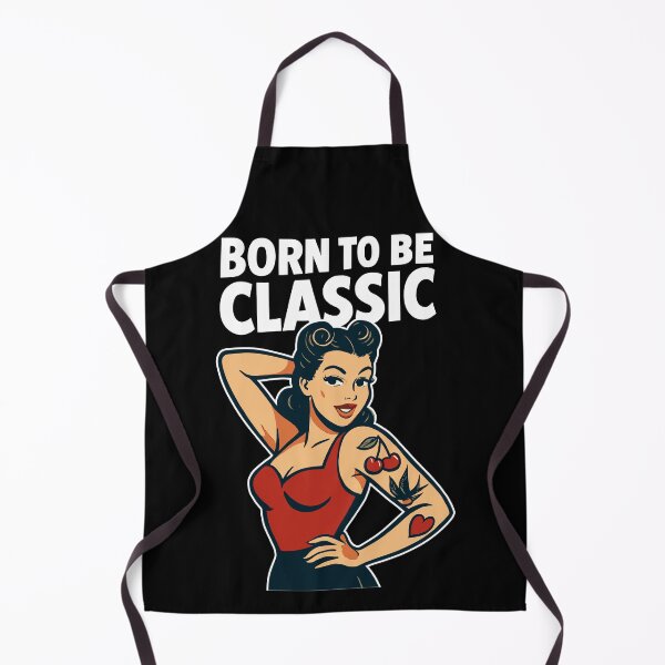 Item preview, Pin Up Girl Born To Be Classic Retro T-Shirt designed and sold by Pineapple-Tree.