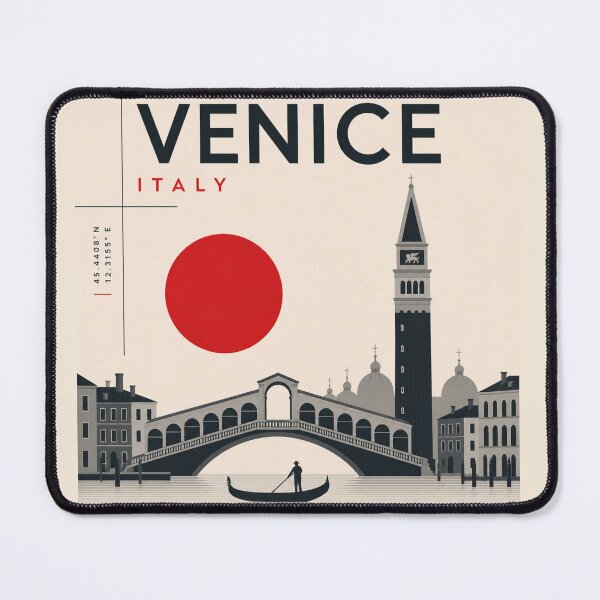 Item preview, Venice swiss style poster designed and sold by CMYKStudio.