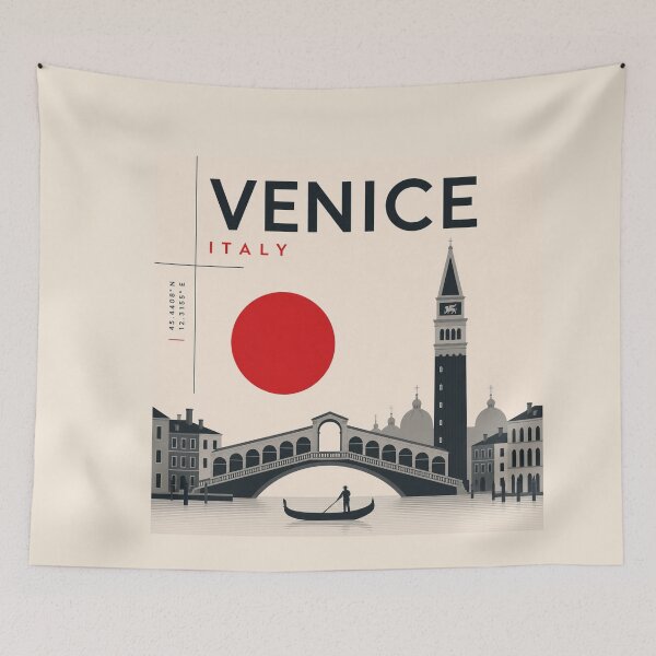 Item preview, Venice swiss style poster designed and sold by CMYKStudio.