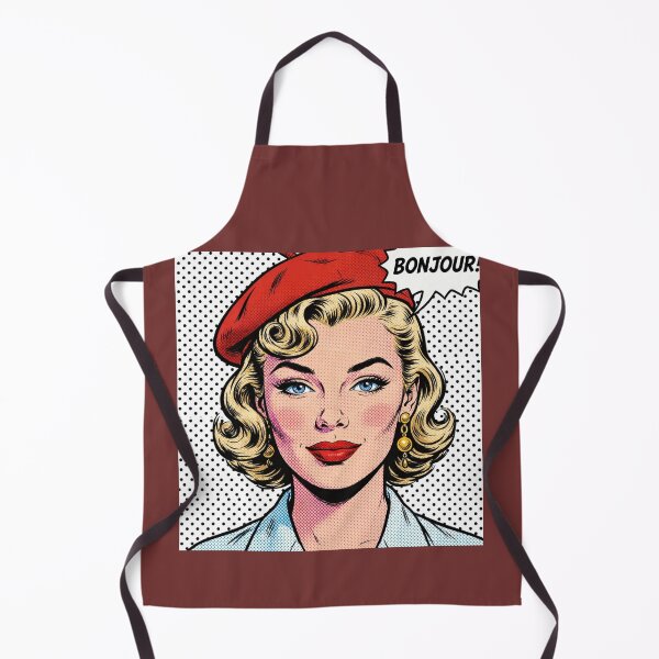Item preview, Bonjour Red Beret Girl - Pop Art Portrait designed and sold by MAISON SYLVIE.
