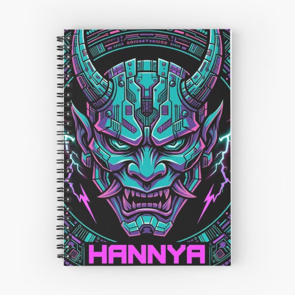 Item preview, Cyberpunk Hannya Mask - Electric Neon Samurai Demon designed and sold by Visual Chillout by GP .