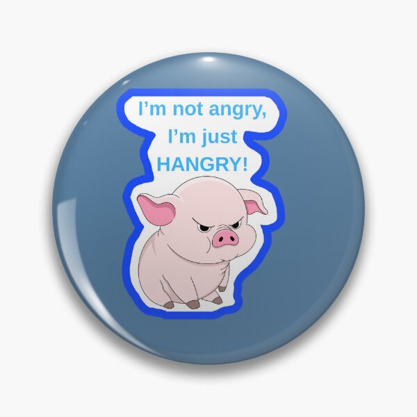 Item preview, I'm Not Angry I'm Just Hangry Funny Pink Pig Shirt designed and sold by Funnygiftsstudio .