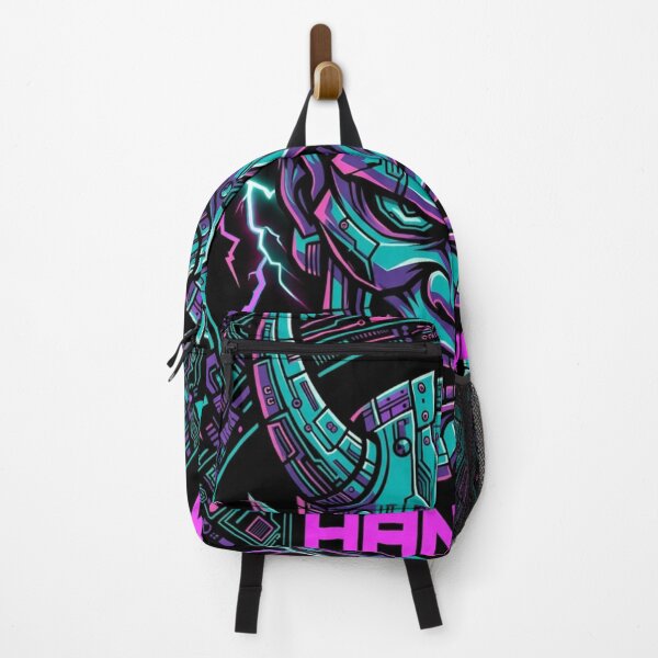 Item preview, Cyberpunk Hannya Mask - Electric Neon Samurai Demon designed and sold by Surviving Monday Club.