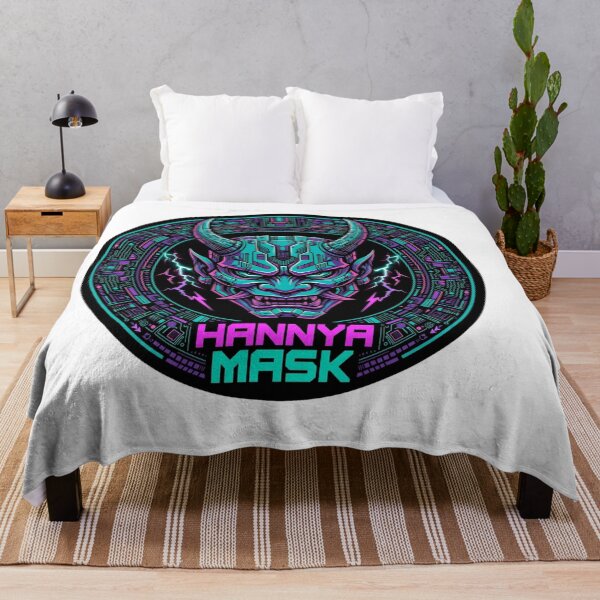 Item preview, Cyberpunk Hannya Mask - Electric Neon Samurai Demon designed and sold by Visual Chillout by GP .