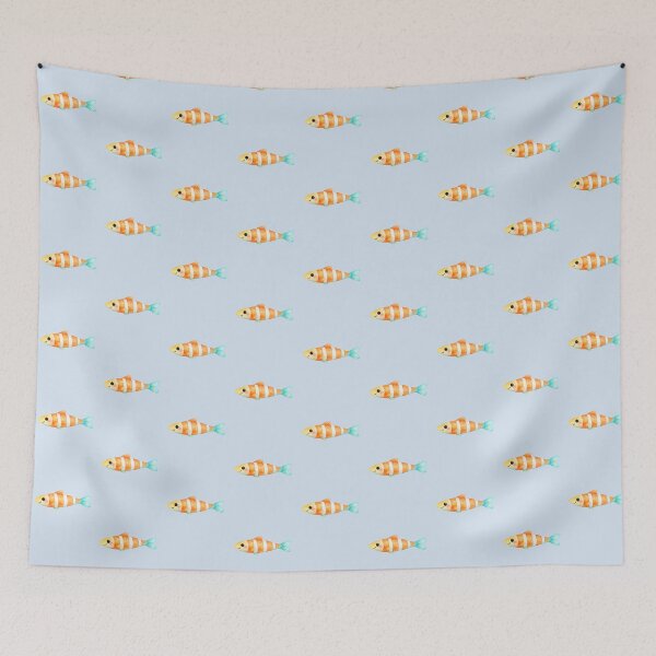 Item preview, Orange Striped Fish Art designed and sold by DariaCraft.