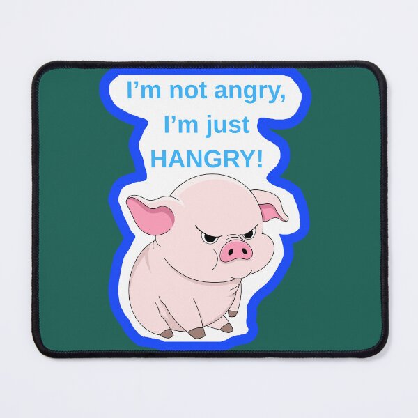 Item preview, I'm Not Angry I'm Just Hangry Funny Pink Pig Shirt designed and sold by Funnygiftsstudio .