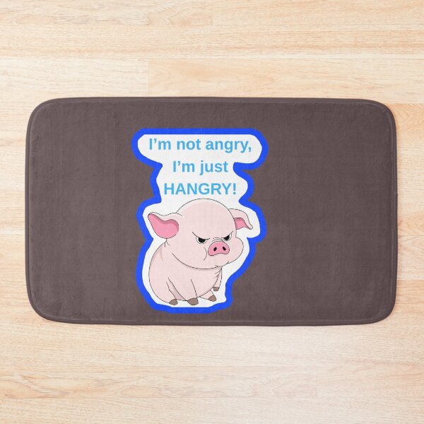 Item preview, I'm Not Angry I'm Just Hangry Funny Pink Pig Shirt designed and sold by Funnygiftsstudio .