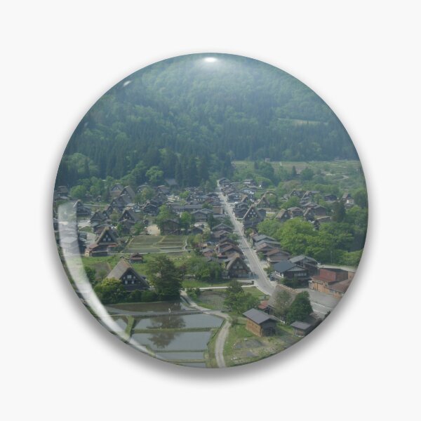 Item preview, Traditional Japanese Mountain Village Landscape Art Print designed and sold by KaleChub.