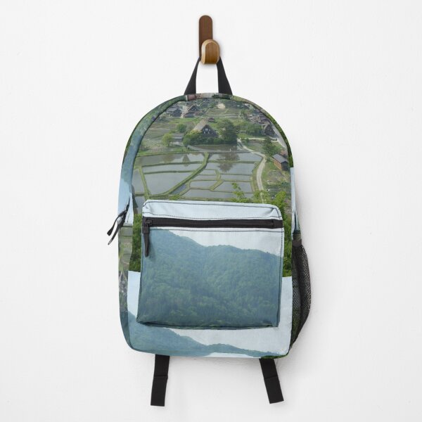 Item preview, Traditional Japanese Mountain Village Landscape Art Print designed and sold by KaleChub.