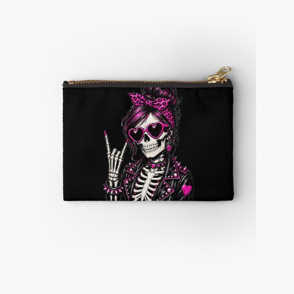 Item preview, Rock On Pink Ribbon Skeleton Cute Goth designed and sold by Simon-art-land.