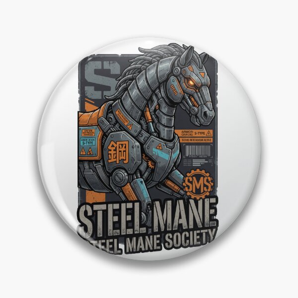 Item preview, Steel Mane Society Mecha Horse — Cyberpunk Armored Stallion designed and sold by CornishPixiPony.