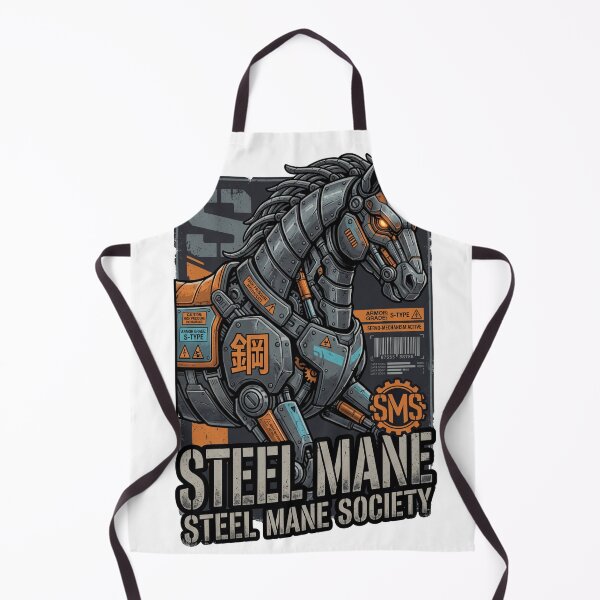 Item preview, Steel Mane Society Mecha Horse — Cyberpunk Armored Stallion designed and sold by CornishPixiPony.