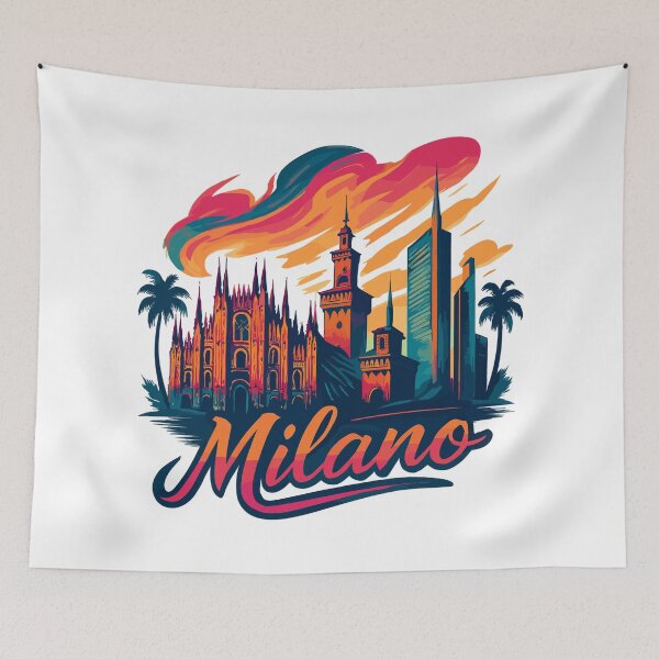 Item preview, Milan Skyline: Epic Milan art in style designed and sold by Pineapple-Tree.