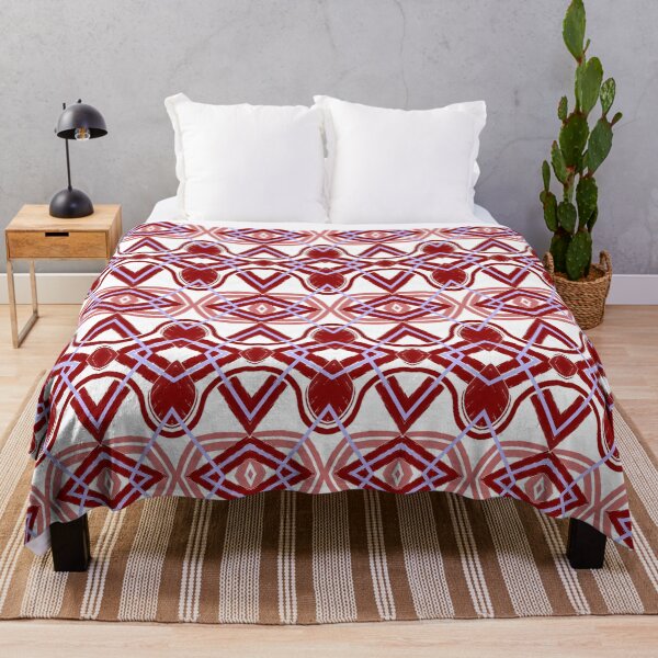 Item preview, Red Geometric Brushstroke Seamless Pattern designed and sold by ScreenPin.