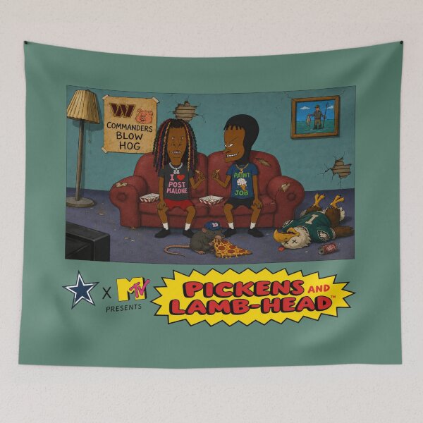 Item preview, CeeDee Lamb & George Pickens – Dallas Cowboys Beavis & Butt-Head Parody designed and sold by 998lc.