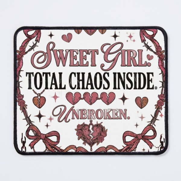 Item preview, Sweet Girl Total Chaos Inside Unbroken Coquette Design designed and sold by InkroarCo.