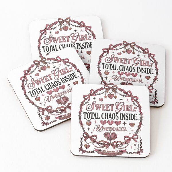 Item preview, Sweet Girl Total Chaos Inside Unbroken Coquette Design designed and sold by InkroarCo.