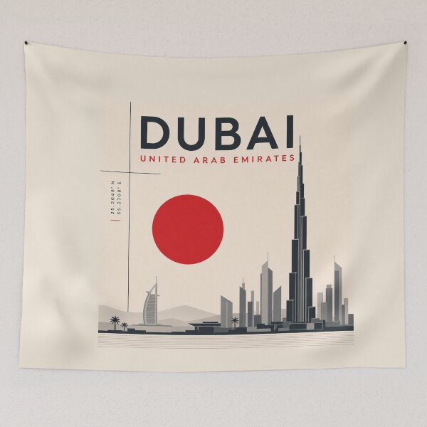 Item preview, Dubai swiss style poster designed and sold by CMYKStudio.