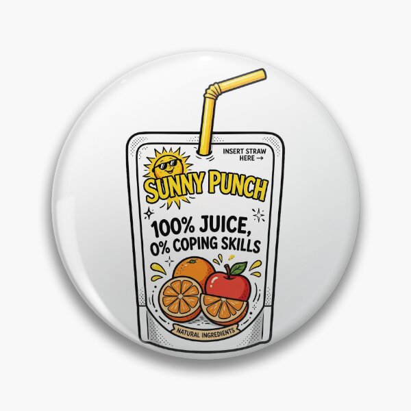 Item preview,  100% Juice 0% Coping Skills Sunny Punch - Zillennial Dark Humor Funny Retro Juice Box designed and sold by Neurospicy Trolls.