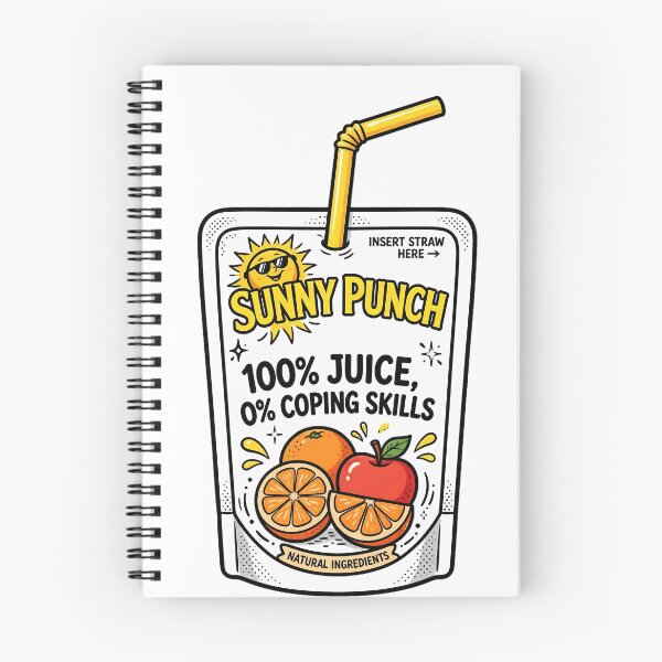 Item preview,  100% Juice 0% Coping Skills Sunny Punch - Zillennial Dark Humor Funny Retro Juice Box designed and sold by Neurospicy Trolls.
