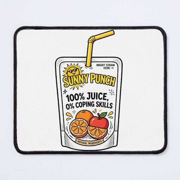 Item preview, 100% Juice 0% Coping Skills Sunny Punch - Zillennial Dark Humor Funny Retro Juice Box designed and sold by Neurospicy Trolls.