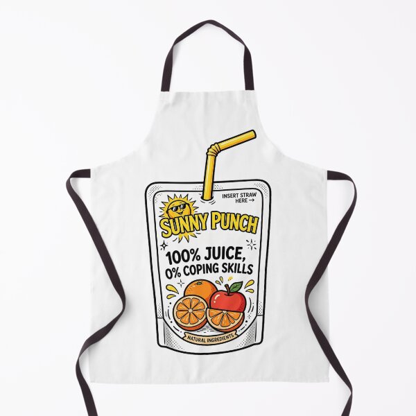 Item preview, 100% Juice 0% Coping Skills Sunny Punch - Zillennial Dark Humor Funny Retro Juice Box designed and sold by Neurospicy Trolls.