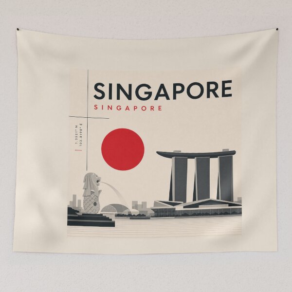 Item preview, Singapore swiss style poster designed and sold by CMYKStudio.