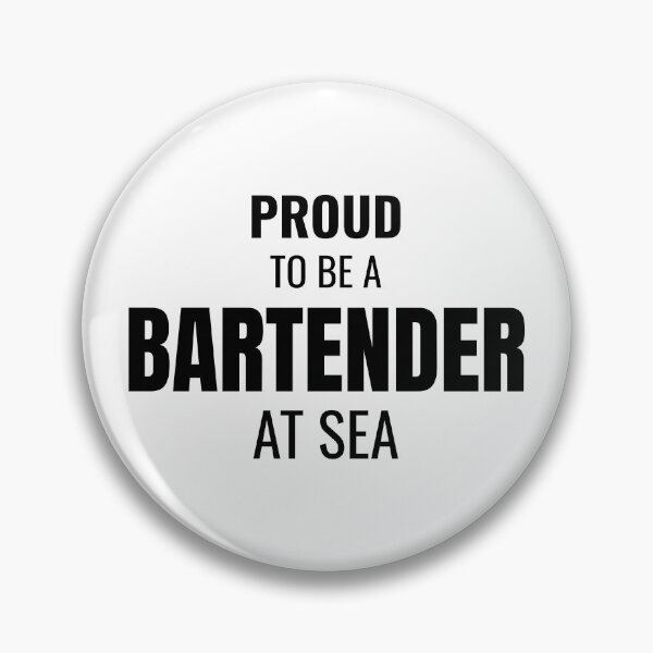 Item preview, Proud to be a Bartender at Sea (Black) designed and sold by ShipCrewNation.