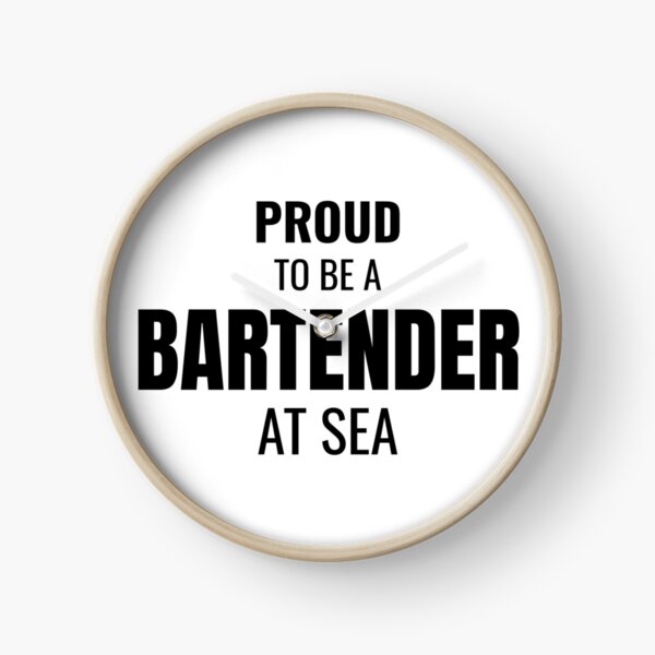 Item preview, Proud to be a Bartender at Sea (Black) designed and sold by ShipCrewNation.