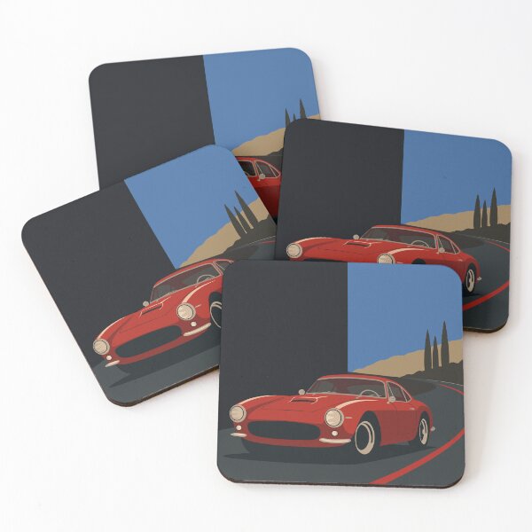 Item preview, Vintage Italian Racing Car Art | Red Menace 1960s | Minimalist Ferrari Decor | Vintage Automotive Print designed and sold by Studio pod Burom.
