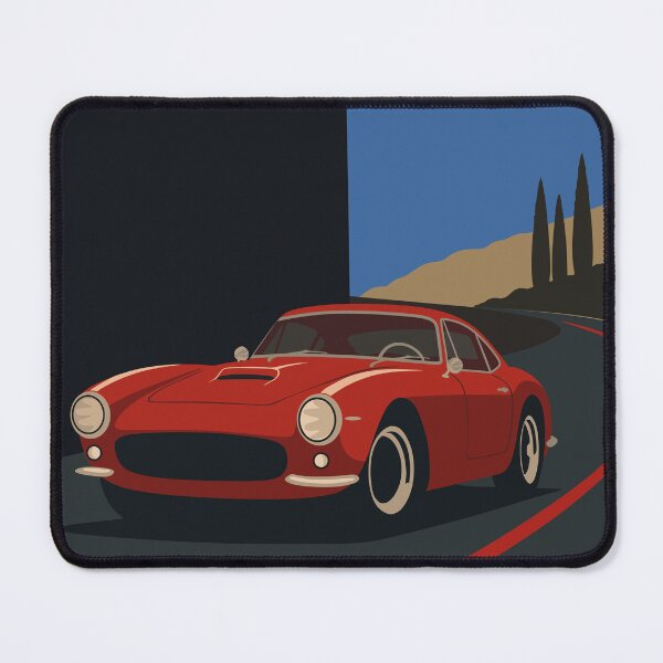 Item preview, Vintage Italian Racing Car Art | Red Menace 1960s | Minimalist Ferrari Decor | Vintage Automotive Print designed and sold by Studio pod Burom.