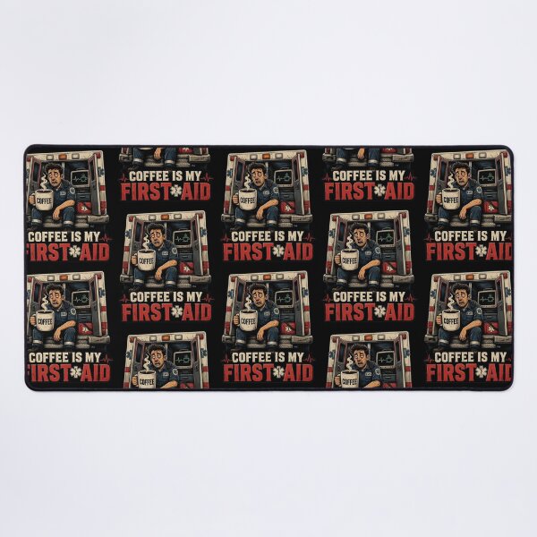 Item preview, Funny EMS Gift Coffee Is My First Aid EMT Paramedic Funny Design designed and sold by thoughtswear.