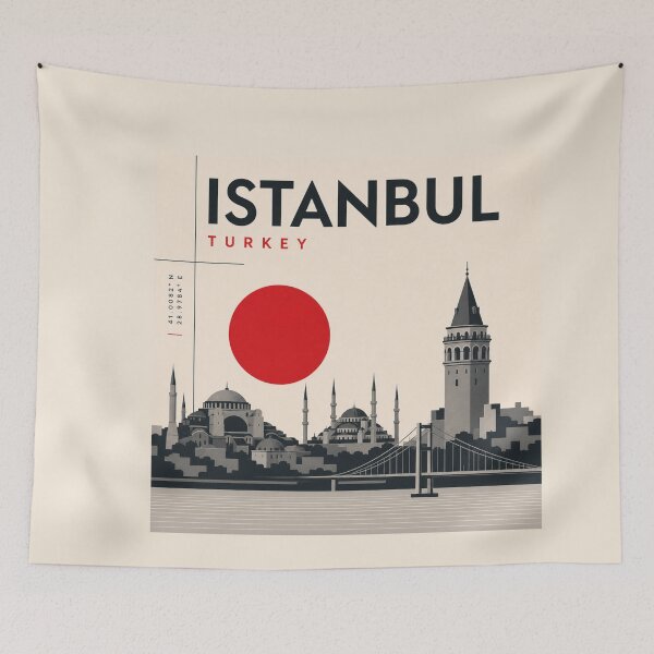 Item preview, Istanbul swiss style poster designed and sold by CMYKStudio.