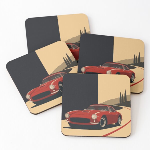 Item preview, Vintage Italian Racing Car Art | Red Menace 1960s | Vintage Ferrari Road Trip Print | Minimalist Automotive Decor designed and sold by Studio pod Burom.