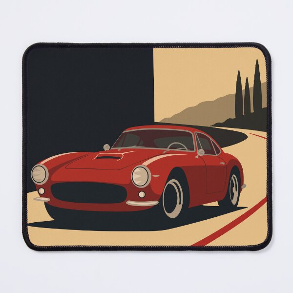 Item preview, Vintage Italian Racing Car Art | Red Menace 1960s | Vintage Ferrari Road Trip Print | Minimalist Automotive Decor designed and sold by Studio pod Burom.