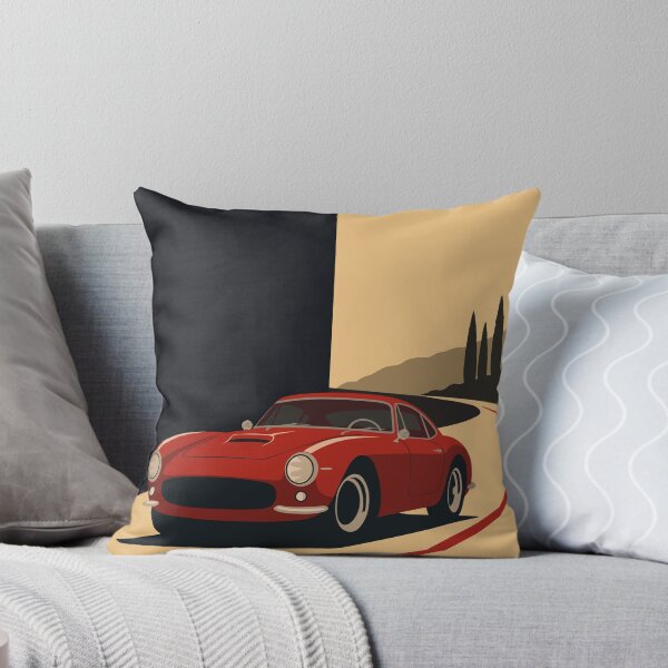 Item preview, Vintage Italian Racing Car Art | Red Menace 1960s | Vintage Ferrari Road Trip Print | Minimalist Automotive Decor designed and sold by Studio pod Burom.