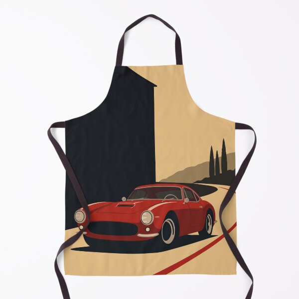 Item preview, Vintage Italian Racing Car Art | Red Menace 1960s | Vintage Ferrari Road Trip Print | Minimalist Automotive Decor designed and sold by Studio pod Burom.