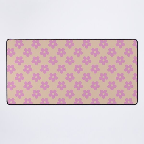 Item preview, Pink Floral Pattern | Retro Pink Flowers on Beige Floral Design | Preppy Pink Flower Pattern | Coquette Pink and Beige Floral Seamless Pattern | Vintage Beige and Pink Flowers Pattern designed and sold by VivaFy.